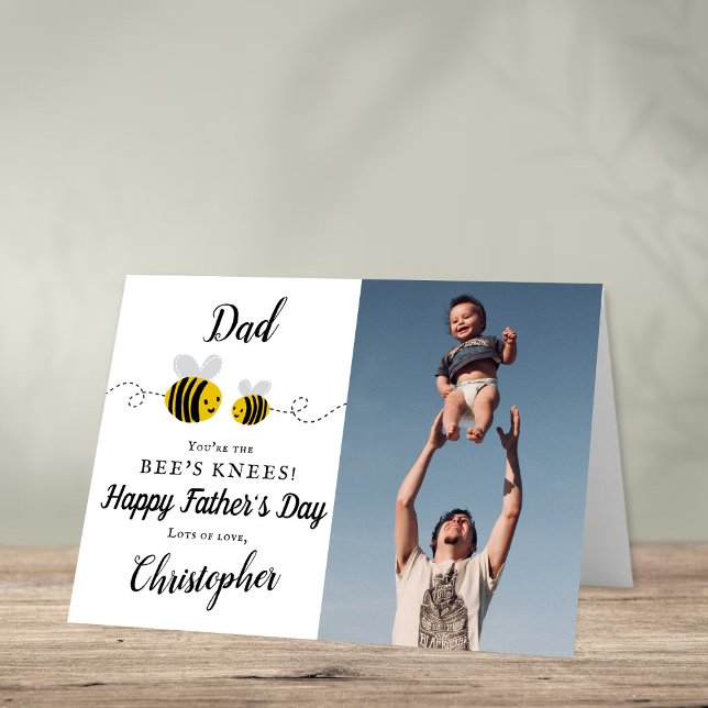 Dad, You're The Bee's Knees Father's Day Photo Card (Creator Uploaded)