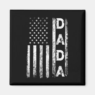 Dada American Flag Retro Fathers Day 4th Of July F Magnet