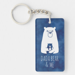 DADA BEAR & ME Dad Kids Daughter Son Dada Bear Key Ring