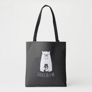 DADA BEAR & ME   Dad Kids Daughter Son Dada Bear T Tote Bag
