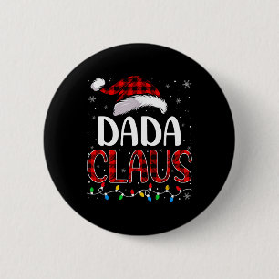 Dada Claus Christmas Lights Matching Family Xmas P 6 Cm Round Badge