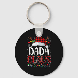 Dada Claus Christmas Lights Pajama Family Matching Key Ring