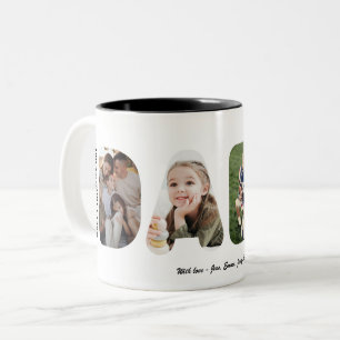 Dada Custom Word Photo Personalised Father's Day Two-Tone Coffee Mug