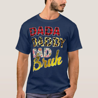 Dada Dad Bruh, Leopard Cheetah Father Mother Famil T-Shirt