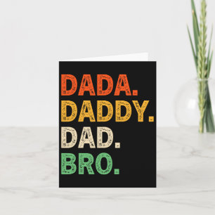 Dada Daddy Dad Bro Funny Fathers Day Retro Vintage Card