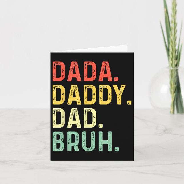 Dada Daddy Dad Bruh Fathers Father  Card (Front)