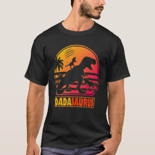 Dada Dinosaur Dadasaurus 2 Two kids Xmas Men Fathe T-Shirt