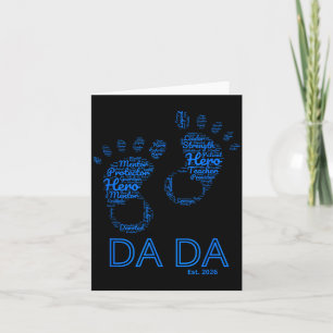 Dada Fathers Day Est 2026 Word Cloud Baby Card