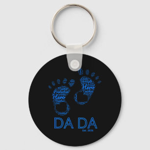 Dada Fathers Day Est 2026 Word Cloud Baby Key Ring