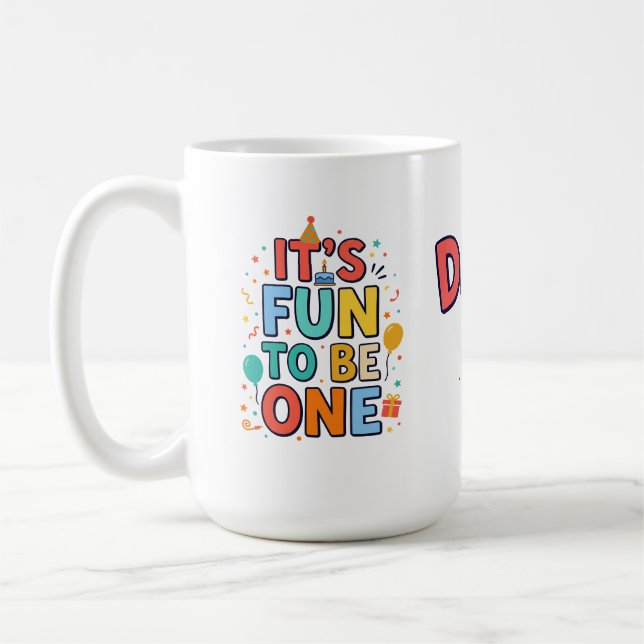 Dada First Birthday Gift Mug (Left)