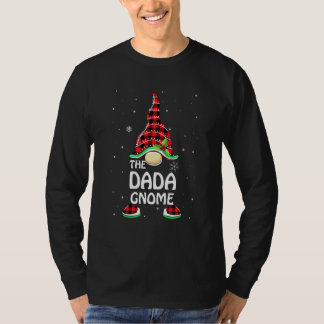 Dada Gnome Buffalo Plaid Matching Family Christmas T-Shirt