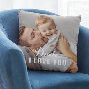 Dada I Love You Custom Fathers Day Photo Cushion