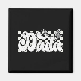 Dada Lightning Checkered Father's Day Dad Grandpa  Magnet