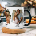 Dada Milestones Photos & Years Custom Text Gift Mug<br><div class="desc">This personalised photo collage gift mug for a dada or dada-to-be is the perfect personal and sentimental gift to pay tribute to the beautiful journey of love and family, capturing life’s most cherished milestones. Set against a clean white background, the modern design features four distinct photo frames styled as artistic...</div>