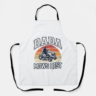 Dada Mows Best Vintage Lawn Mower Shirt Design_1 Apron