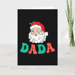 Dada Of 1st Birthday Pajamas Christmas Santa Match Card