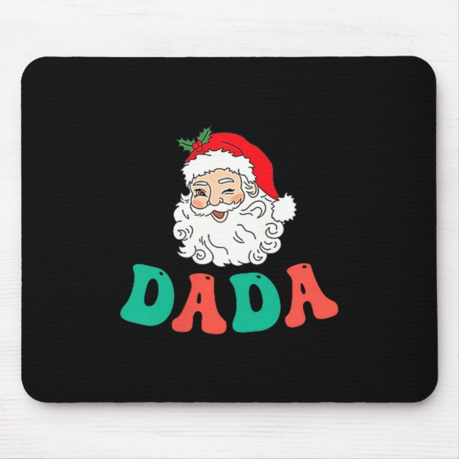 Dada Of 1st Birthday Pajamas Christmas Santa Match Mouse Pad (Front)