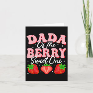Dada Of The Berry Sweet One Strawberry 1st Birthda Card