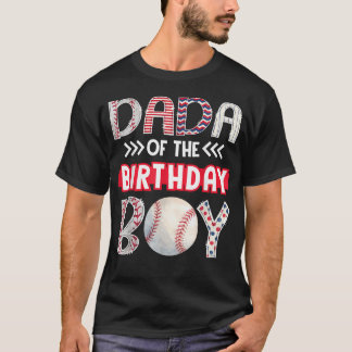 Dada Of The Birthday Boy Baseball Family T-Shirt