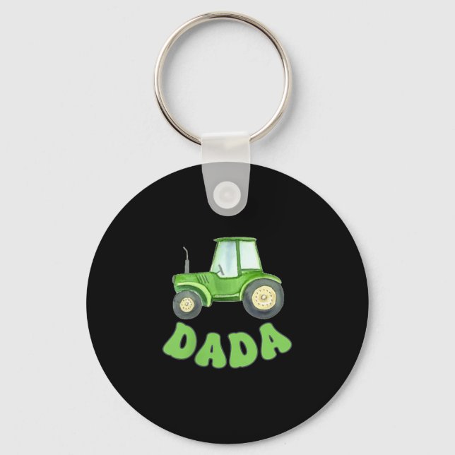 Dada Of The Birthday Boy Tractor Farm Trucks Famil Key Ring (Front)