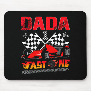 Dada Of The Fast One Race Car 1st Birthday Boy Mouse Pad