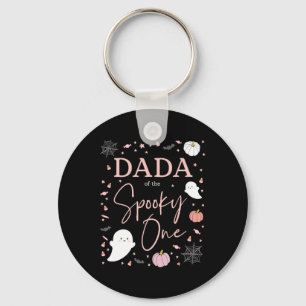 Dada Of The Spooky One Girl First Birthday Pink Ha Key Ring