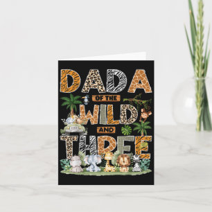 Dada Of The Wild &amp; Three Zoo 3rd Birthday Safa Card