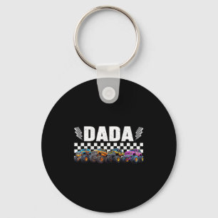 Dada Retro Monster Truck Family Crew Birthday Matc Key Ring