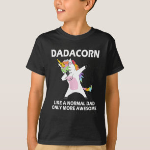Dadacorn Dabbing Unicorn Funny Dad Father's Day Da T-Shirt