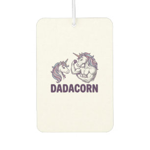 Dadacorn Funny Unicorn Dad Vector Shirt Design_1 Car Air Freshener