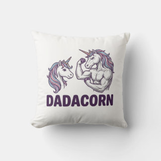 Dadacorn Funny Unicorn Dad Vector Shirt Design_1 Cushion