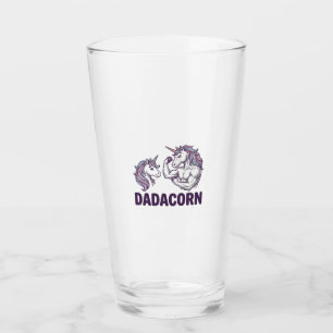 Dadacorn Funny Unicorn Dad Vector Shirt Design_1 Glass