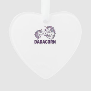 Dadacorn Funny Unicorn Dad Vector Shirt Design_1 Ornament