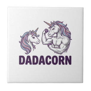 Dadacorn Funny Unicorn Dad Vector Shirt Design_1 Tile