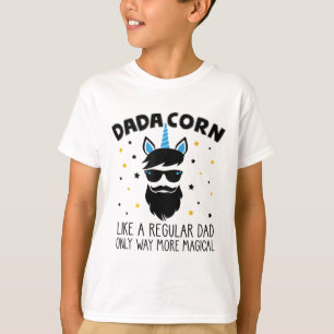 Dadacorn Gift Father's Day Daddy Beard Graphic Dad T-Shirt