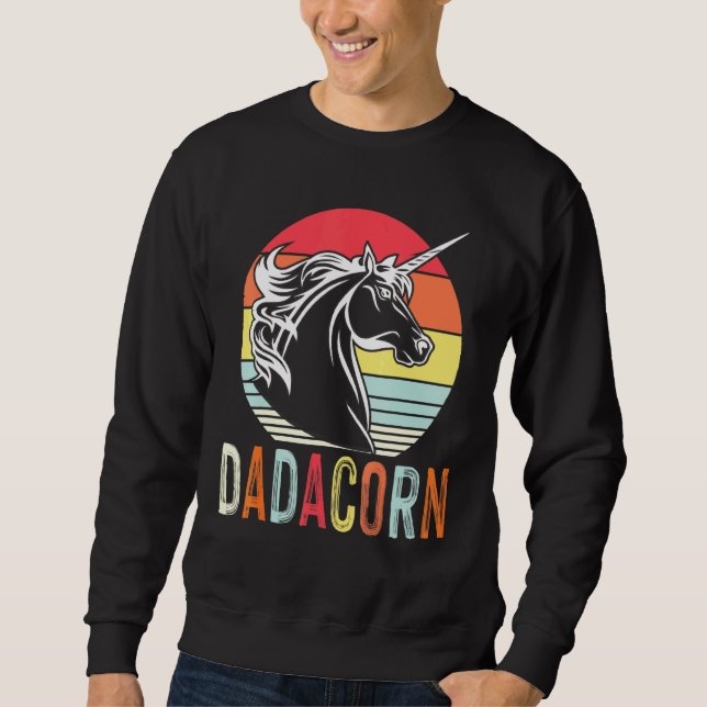 Dadacorn - Magical Rainbow Unicorn Horse Family -  Sweatshirt (Front)