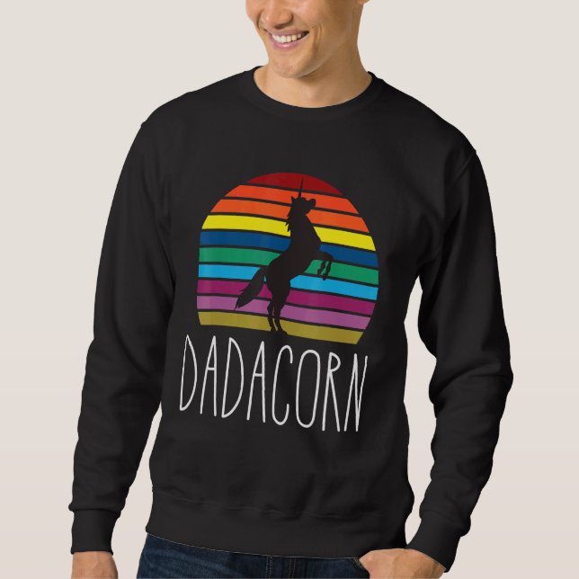 Dadacorn - Magical Rainbow Unicorn Horse Family -  Sweatshirt (Front)