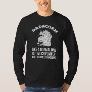Dadacorn Magical Rainbow Unicorn & Horse Family T-Shirt