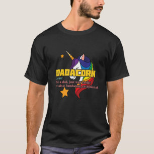 Dadacorn Magical Rainbow Unicorn & Horse Family T-Shirt