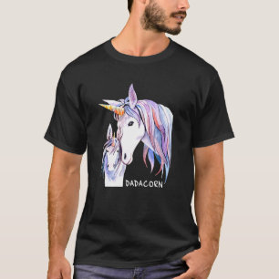 Dadacorn Muscle Unicorn Dad Baby Daughter Fathers T-Shirt