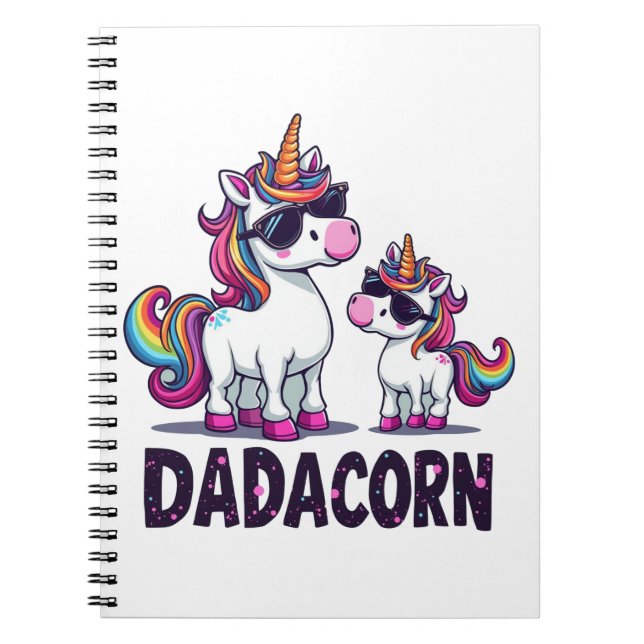 Dadacorn - The Magical Unicorn Dad Notebook (Front)