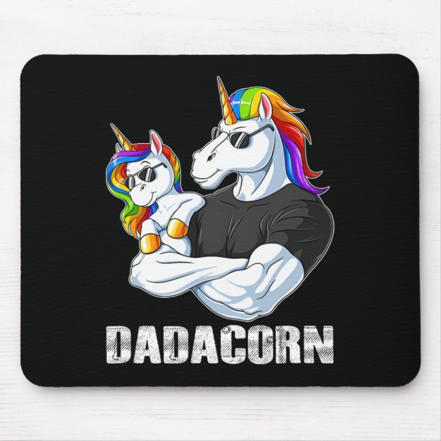 Dadacorn - Unicorn Dad and Ba Mouse Pad (Front)