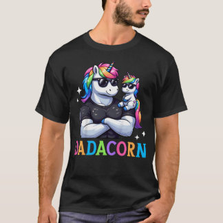 Dadacorn Unicorn Dad Papa Father's Day T-Shirt