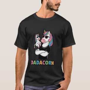 Dadacorn Unicorn Father and Daughter Fathers Day T-Shirt