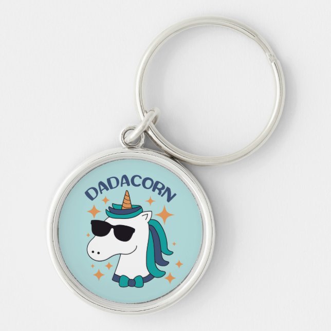 Dadacorn With Sunglasses Key Ring (Front)