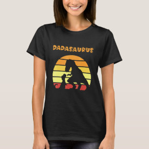 Dadasaurus Dad Trex Father T Rex Dinosaur Retro Su T-Shirt