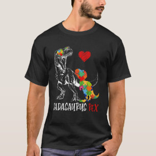 Dadasaurus Daddy Rex Autism Awareness Proud Dad Fa T-Shirt