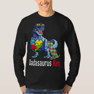 Dadasaurus Daddy Rex Autism Awareness Proud Dad Fa T-Shirt