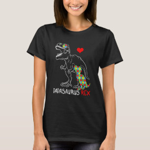 Dadasaurus Daddy Rex Autism Awareness Proud Dad Fa T-Shirt
