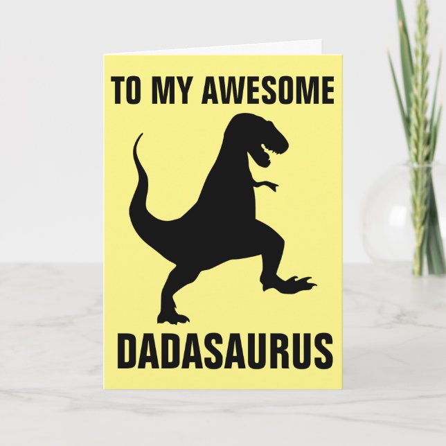 DADASAURUS DINOSAUR FATHER'S DAY CARD (Front)